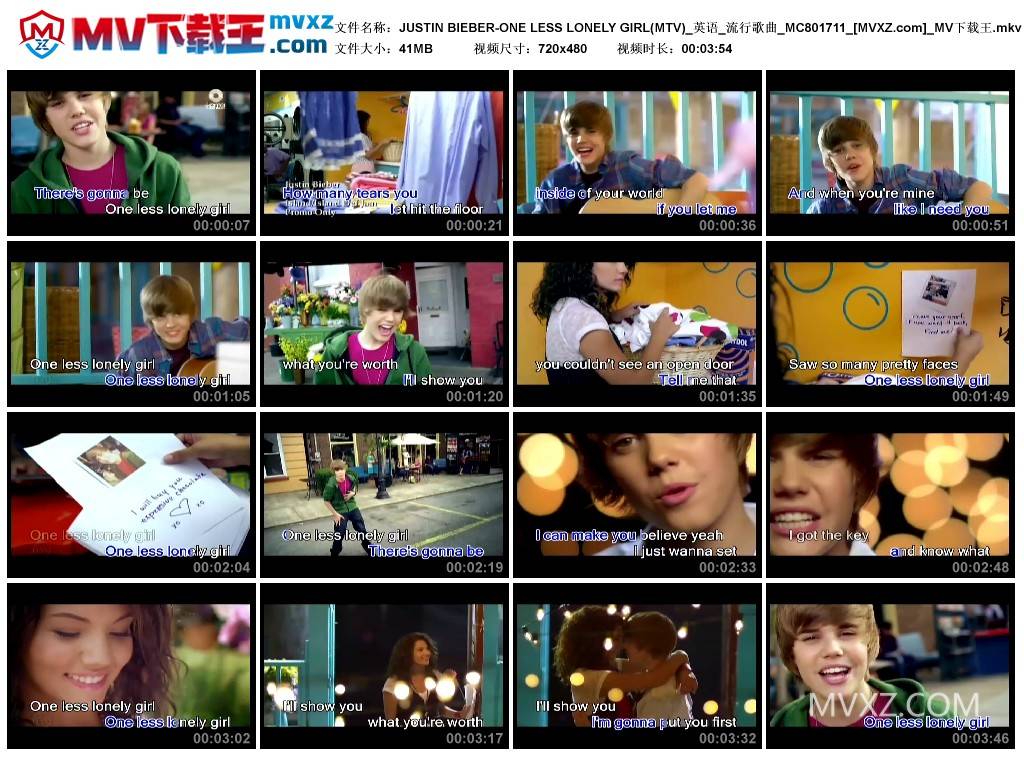 JUSTIN BIEBER-ONE LESS LONELY GIRL(MTV)_英语_流行歌曲_MC801711